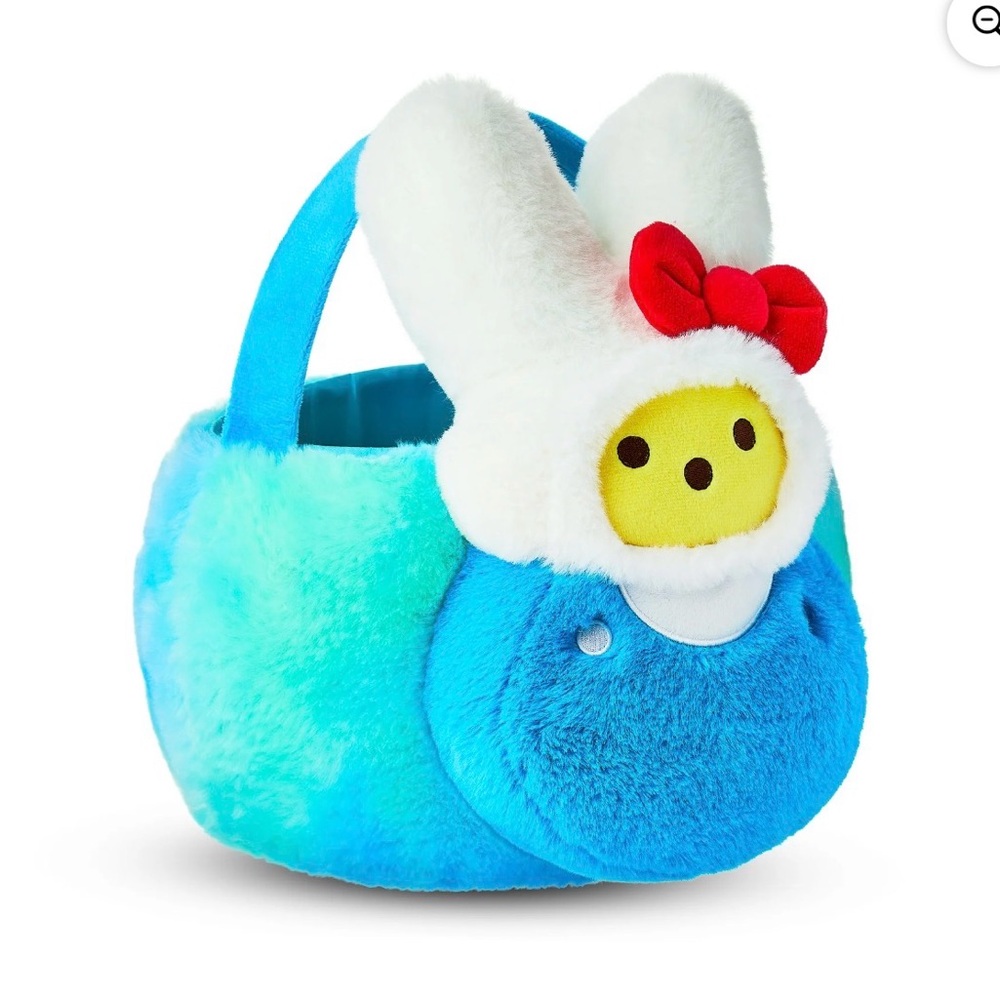 SANRIO HELLO KITTY X PEEPS PLUSH EASTER BUNNY EGG HUNT BASKET 11” TIE-DYE